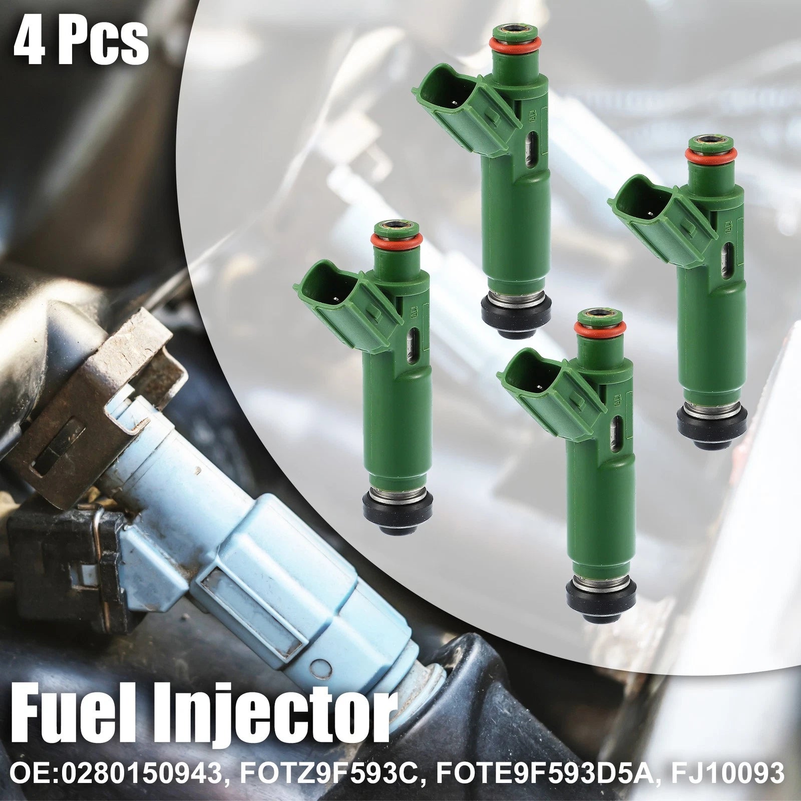 Set of 4 Fuel Injector Nozzles for Toyota Corolla 1.8L (1999–2006) 23209-22040