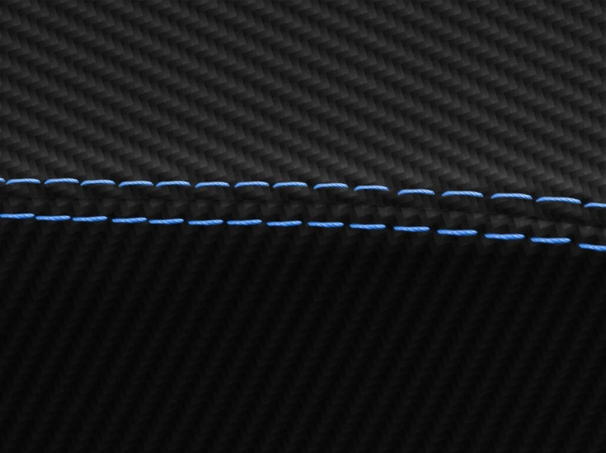 PVC Carbon Door Panel Insert for Ford Mustang (2015–2020) Blue