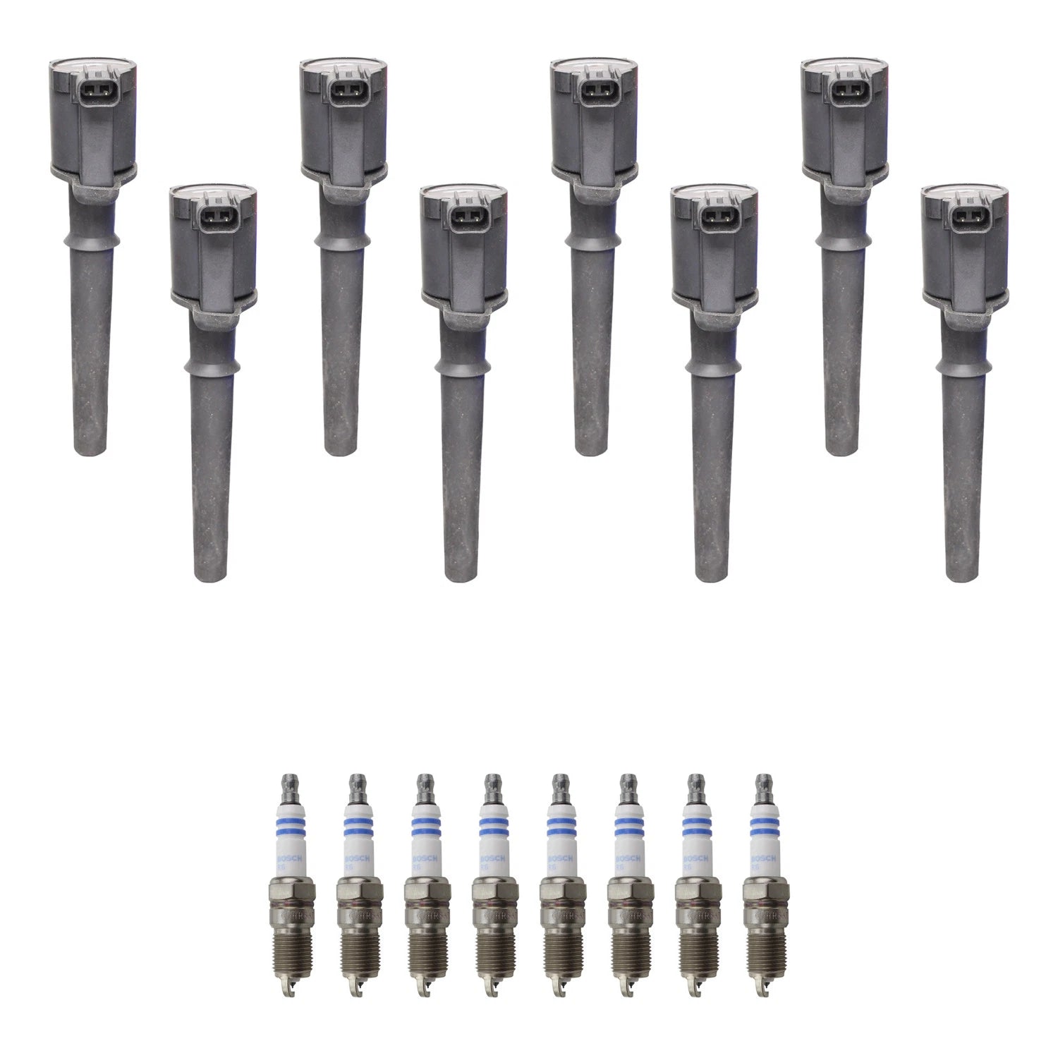 Set of 8 Ignition Coils & Spark Plugs for Ford Mustang GT (2005–2014)