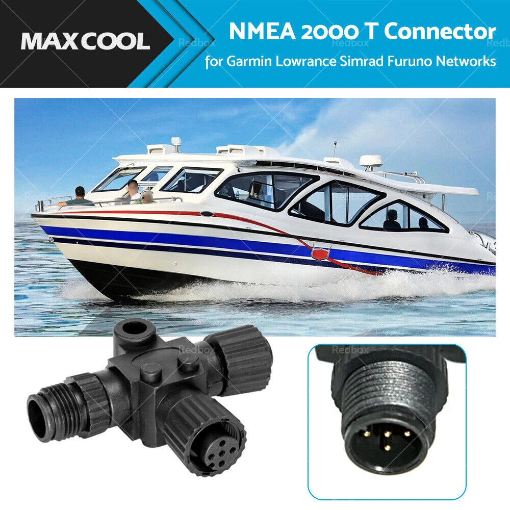 NMEA2000 5 Pin T Connector for Garmin Lowrance Simrad B&G Navico