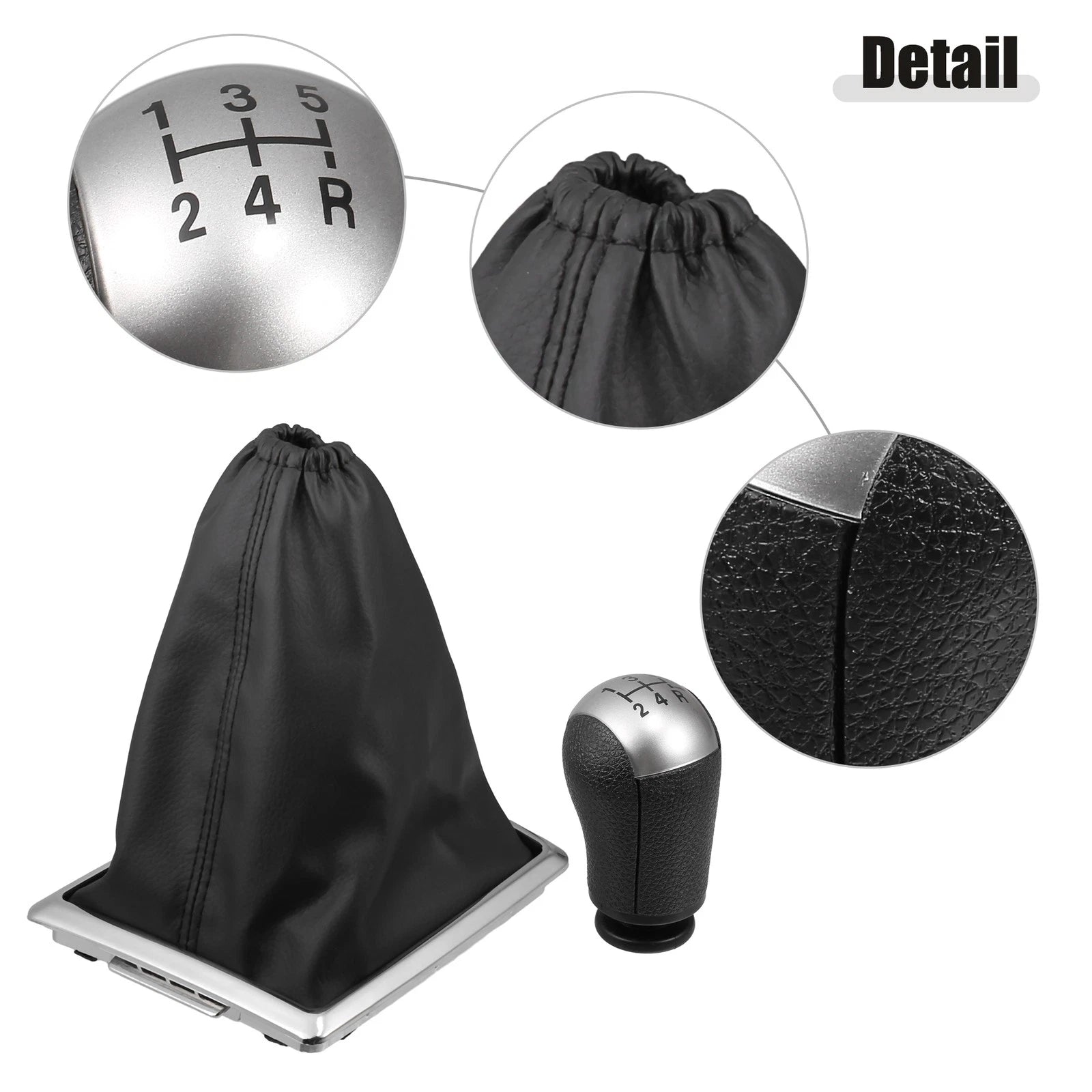 5 Speed Manual Gear Shift Knob with Dust Cover for Ford Focus 
