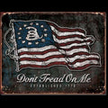 Vintage Replica Tin Metal Sign Don't Tread American Flag 2nd Amendment 1873