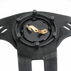 Aluminum Black Steering Wheel Horn Button Center Cap 6 Hole