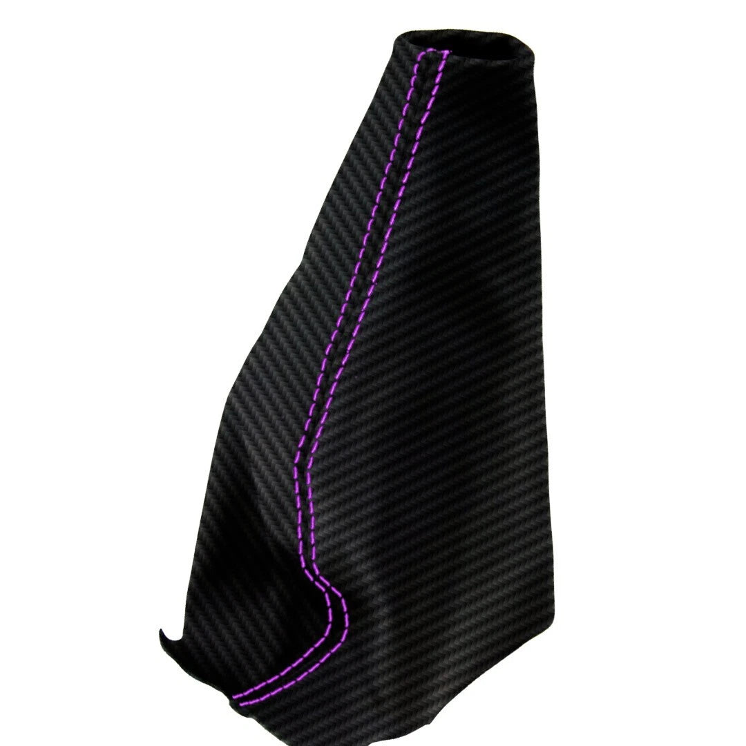 E Brake Boot Cover for Ford Escape (2005–2007) Purple Stitch PVC Carbon