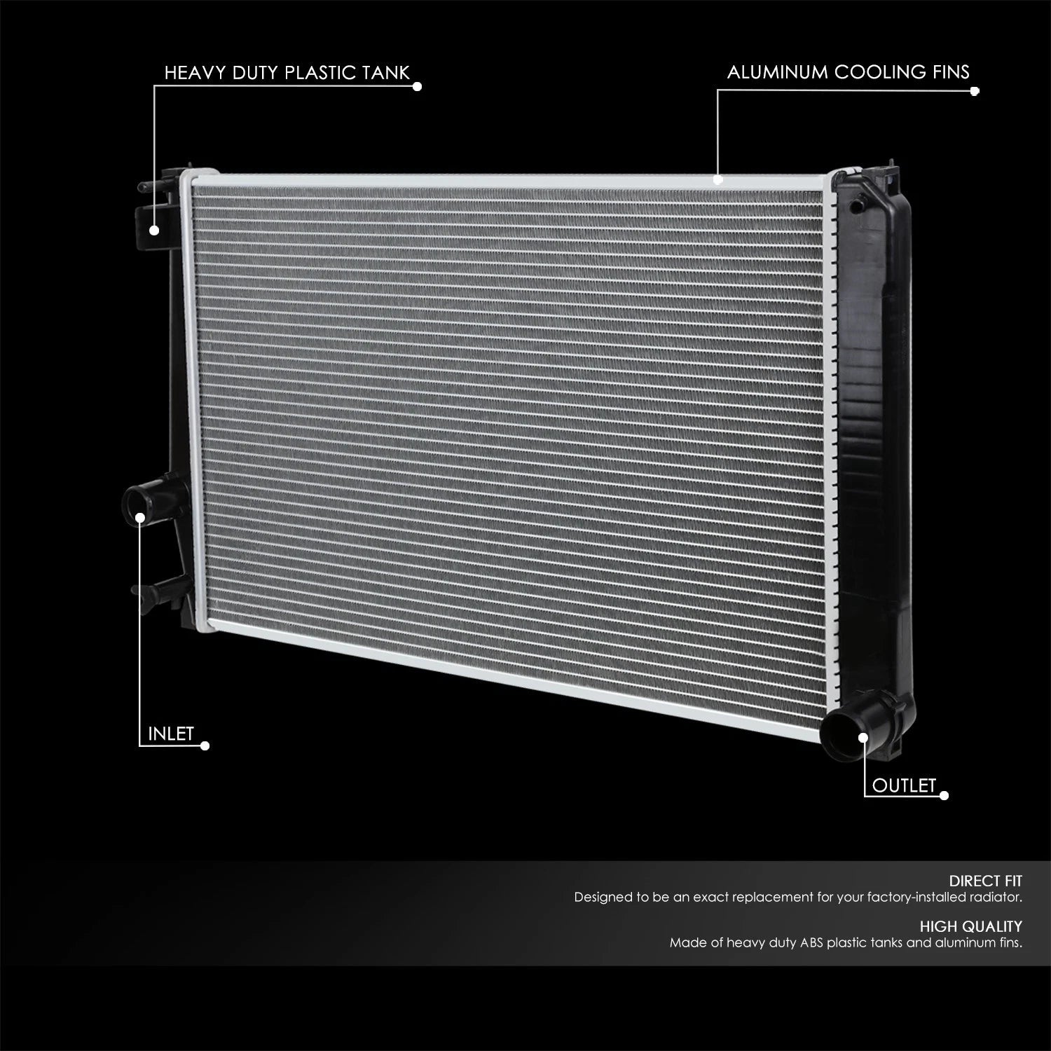 Full Aluminum Core Cooling Radiator for Toyota RAV4 (2006–2018) DPI 2891