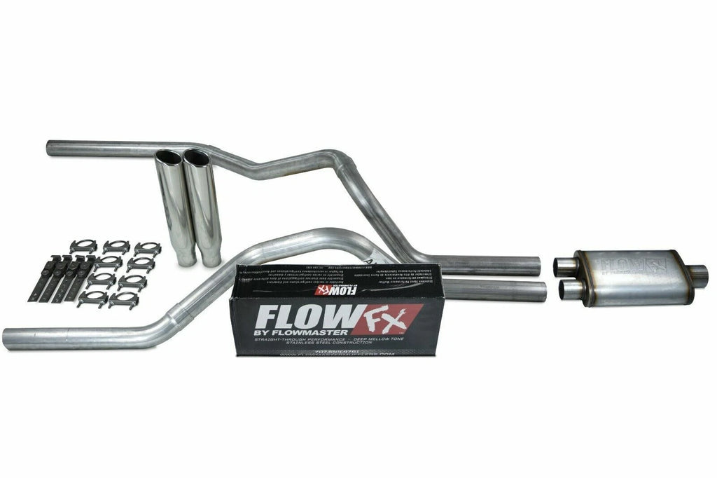 2.5" Dual Exhaust Kit for Ford F150 (2021–2025) Flowmaster Flow FX Clamp Tip