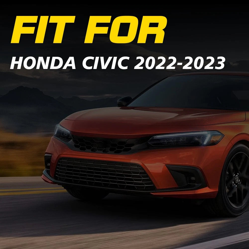 2X Front Bumper Spacer Bracket for Honda Civic (2022–2023) Black