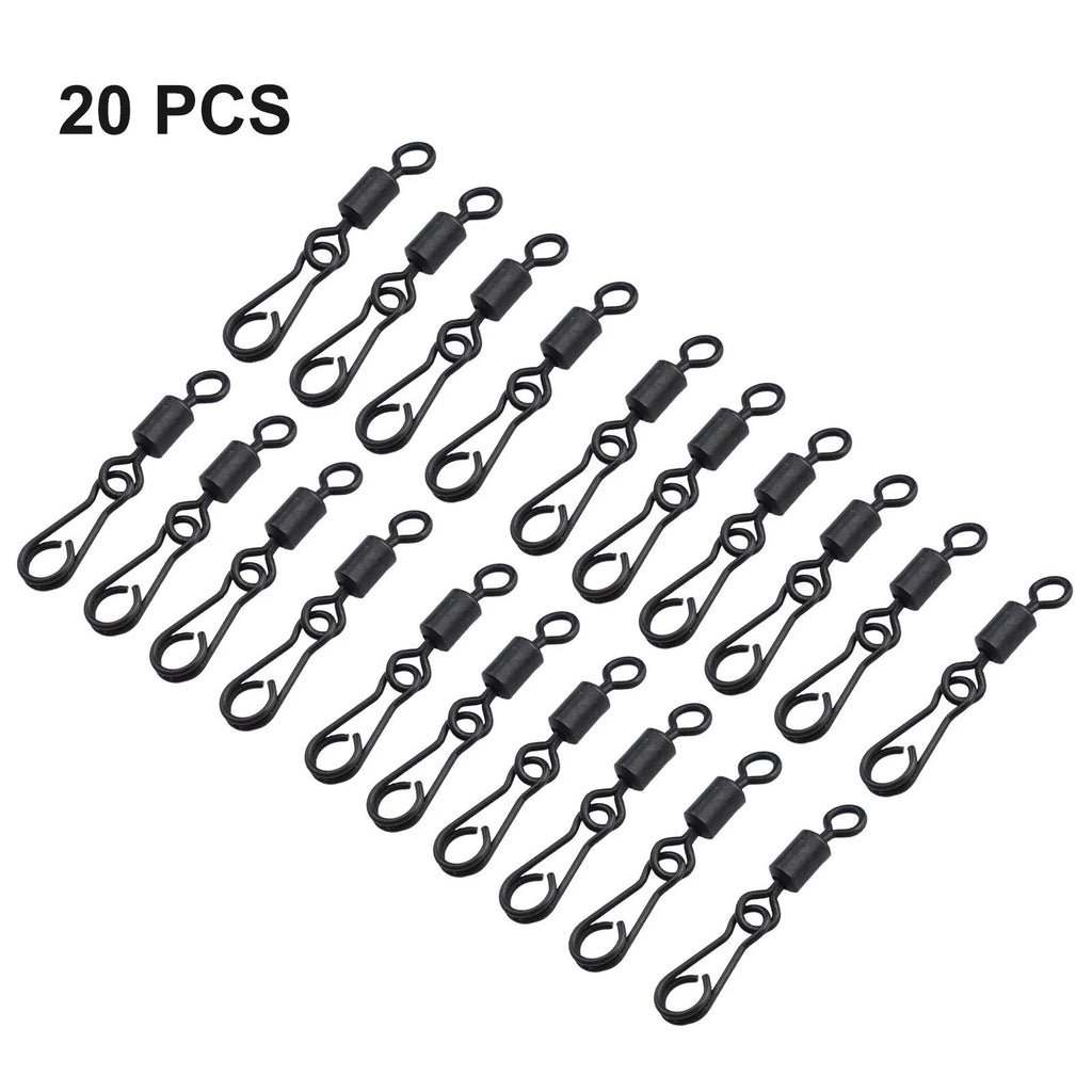 Set of 4 Quick Change Swivels for Fishing Tackle Carp Rig Clips