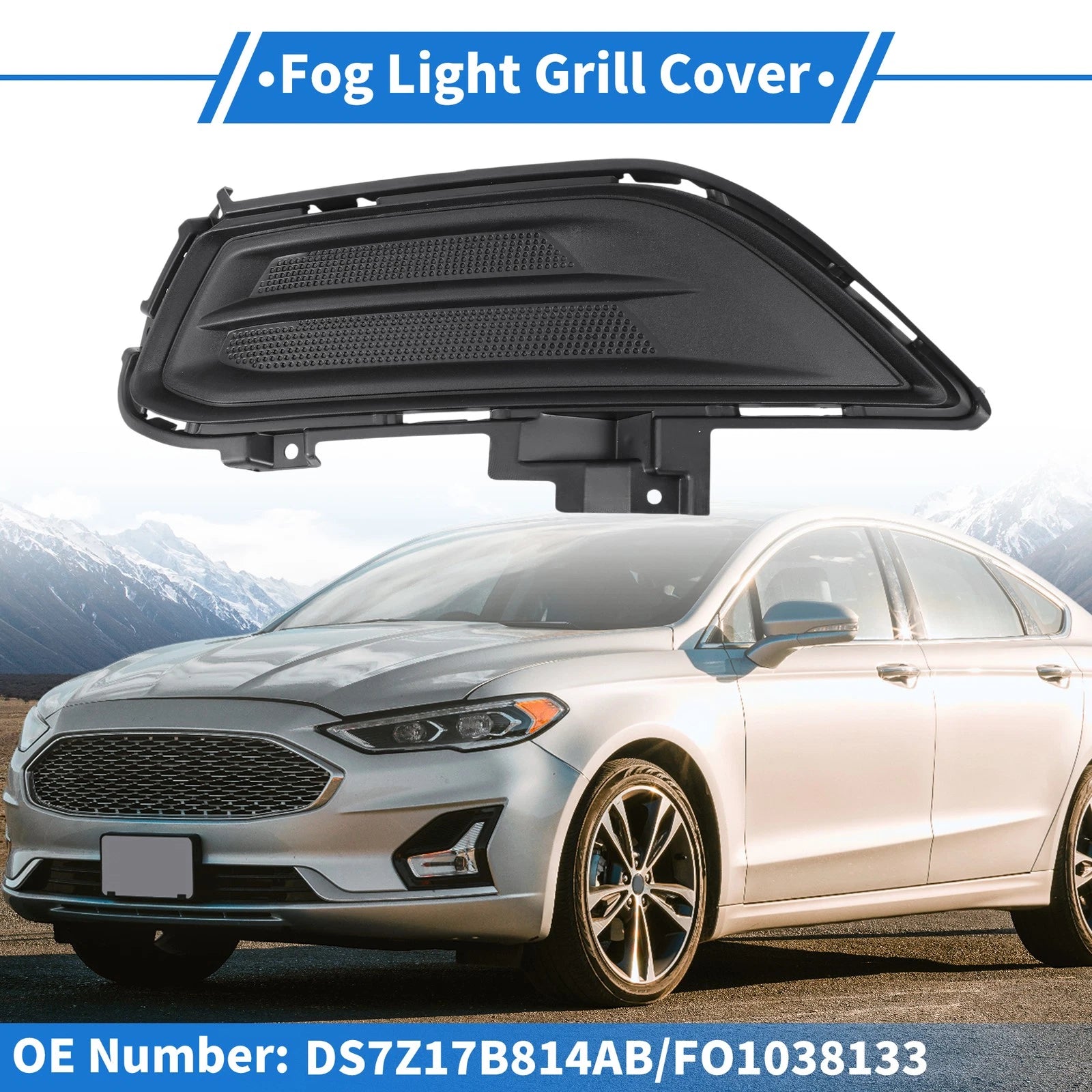 1 Pc Fog Light Grill for Ford Fusion (2013–2016) No.DS7Z17B814AB ABS