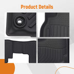 Set of 4 Black Waterproof Floor Mats for Acura RDX (2013–2018)