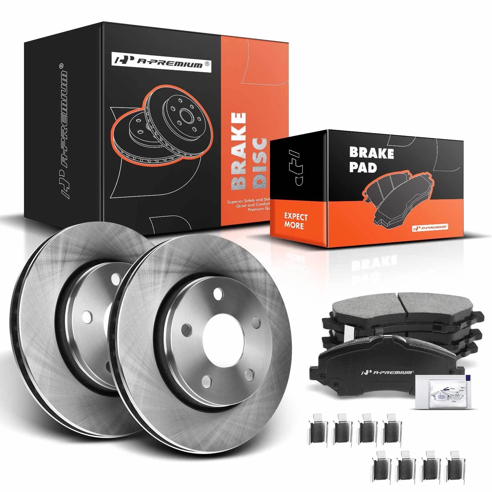 Front Disc Brake Rotors & Ceramic Pads for Jeep Wrangler (2007–2017)