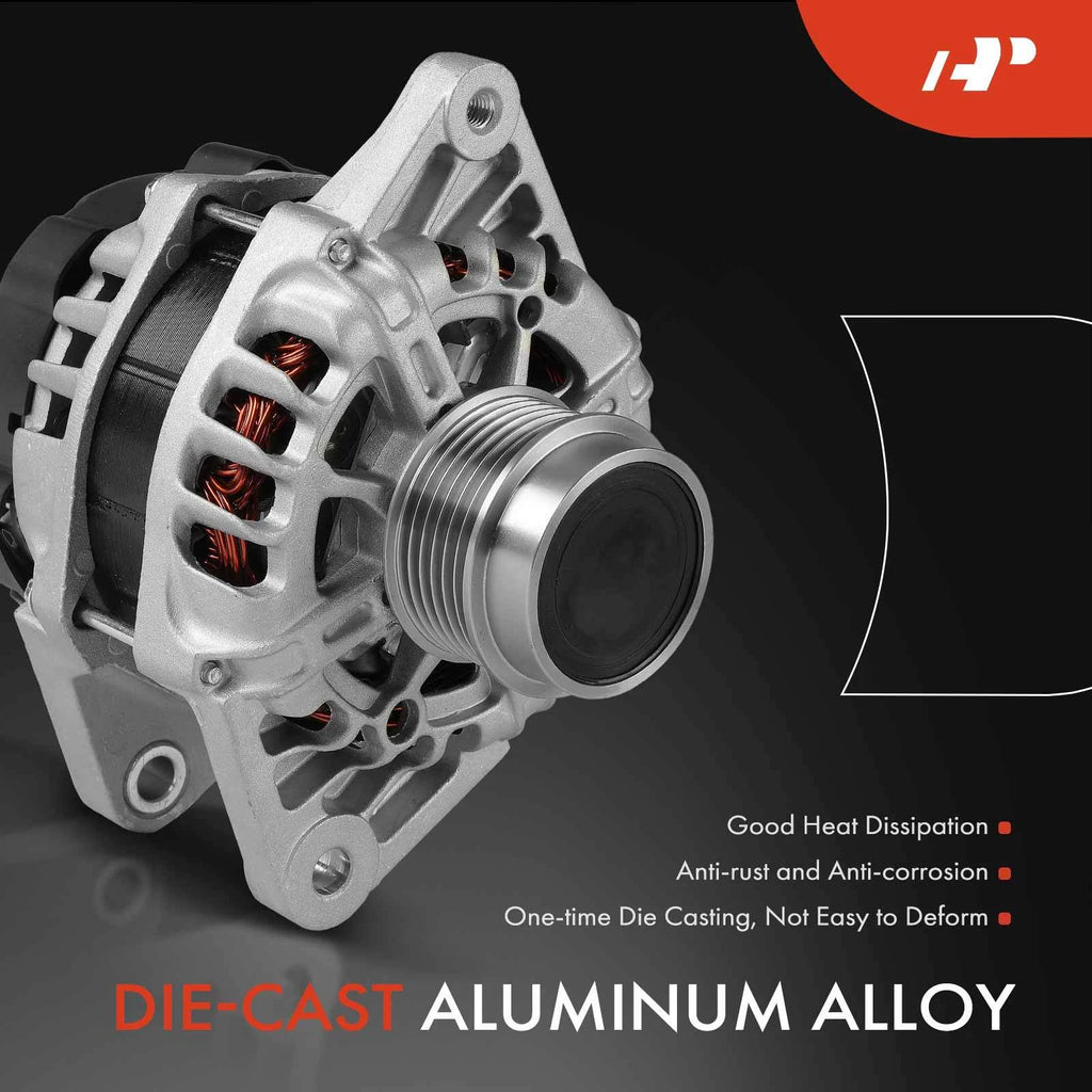 Alternator for Kia Soul (2012–2013) 90A 12V CW 6-Groove Pulley Included