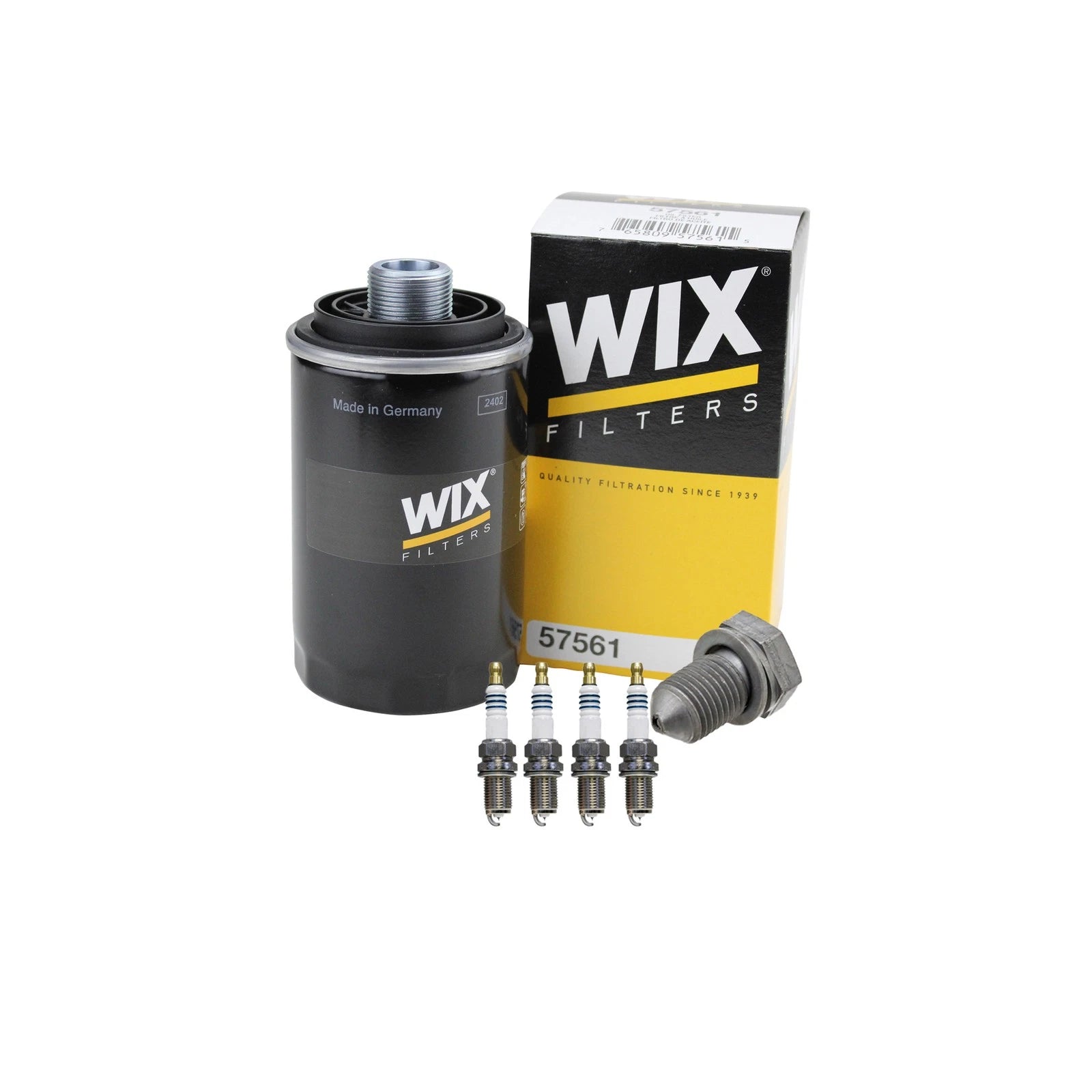 Wix Engine Oil Filter & Denso 4 Iridium Spark Plugs for Jetta Q5 (2005–2010)