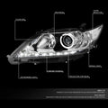 Chrome Housing Projector Headlight Lamp w/ LED DRL for Lexus ES300h/ES350 (2013–2015)