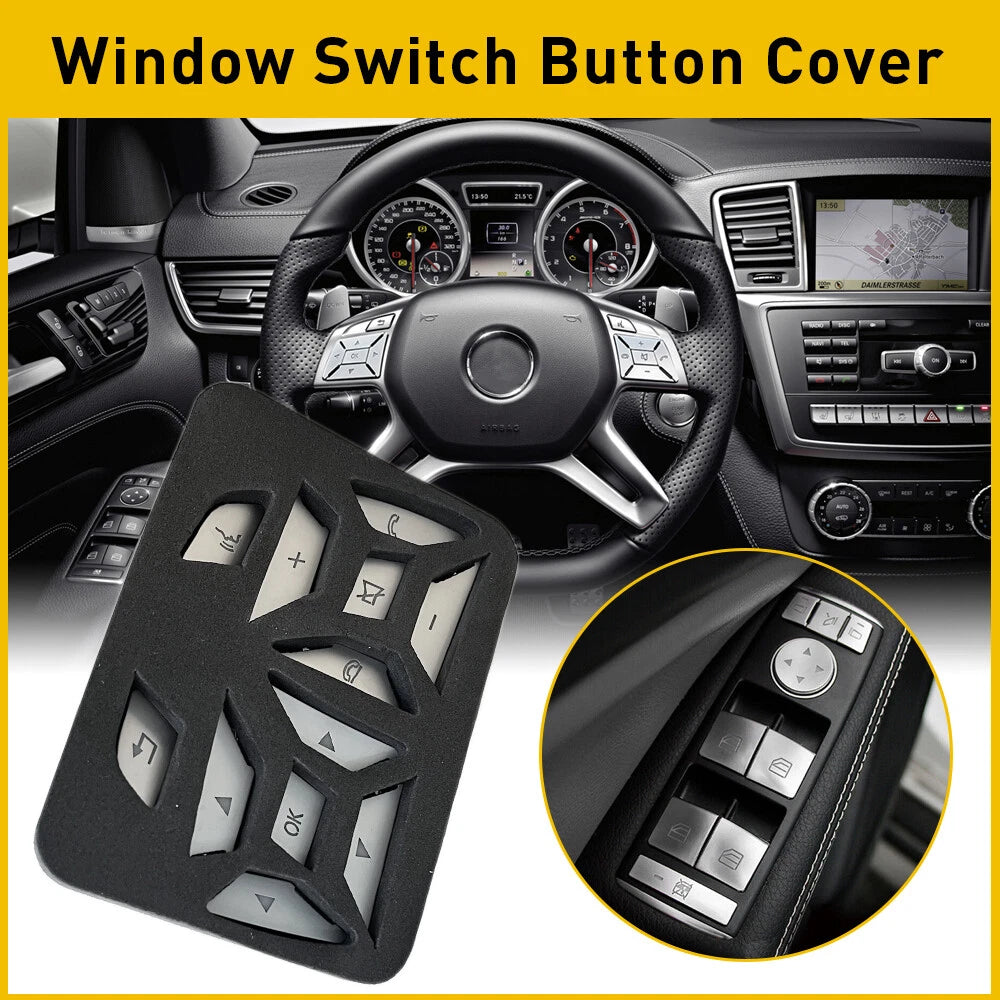 Chrome Steering Wheel Button Cover Trim for Mercedes Benz C E Class (2012–2016)
