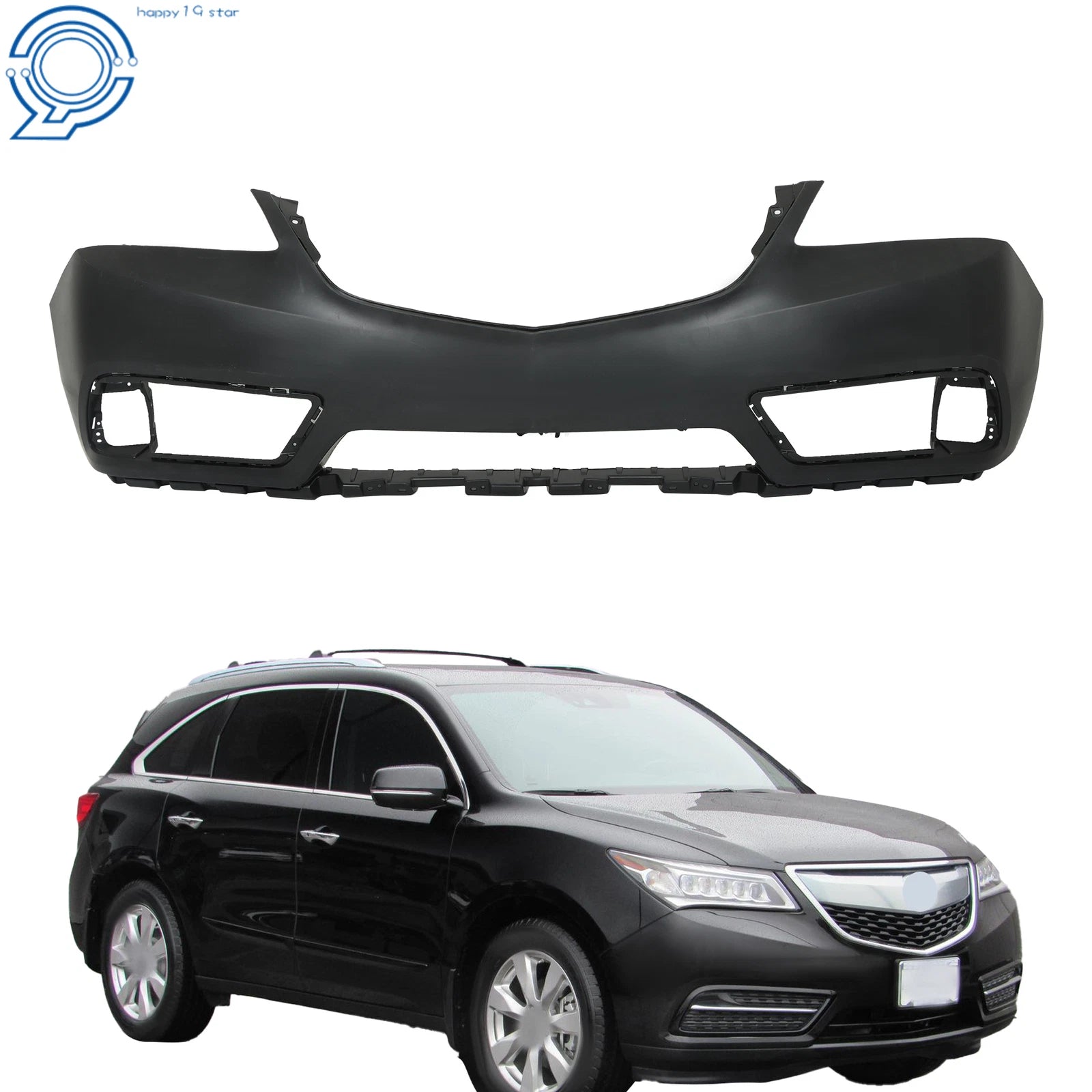 Front Bumper Cover for Acura MDX (2014–2016) W/o Sensor Holes