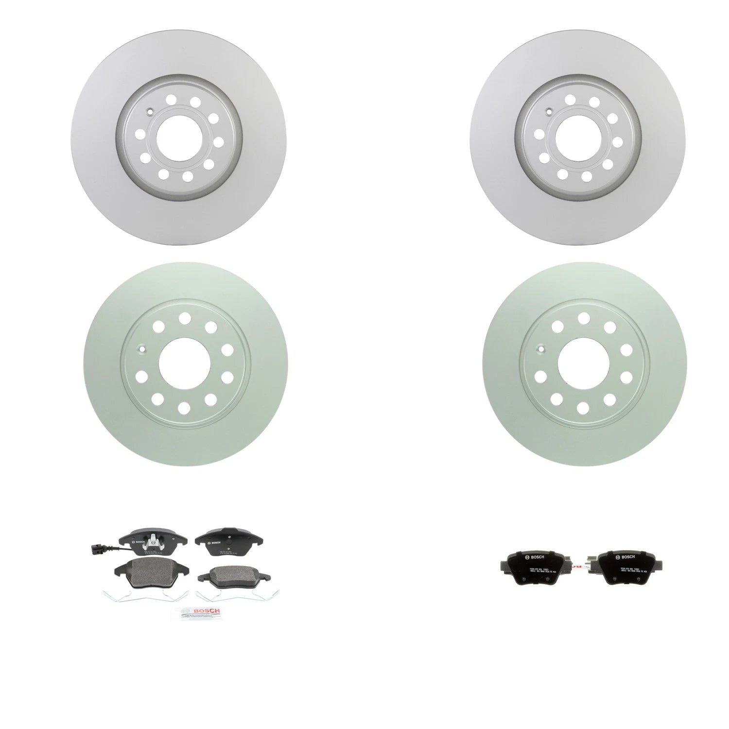 Bosch QuietCast Brake Rotor & Semi-Metallic Pad Kit for A3 Eos Jetta (2006–2016)