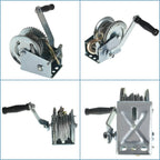 Manual Crank Winch for Truck 1500 lbs with 5.0mm x 10m Rope