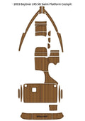 EVA Foam Teak Deck Flooring Mat for Bayliner 245 SB (2003)