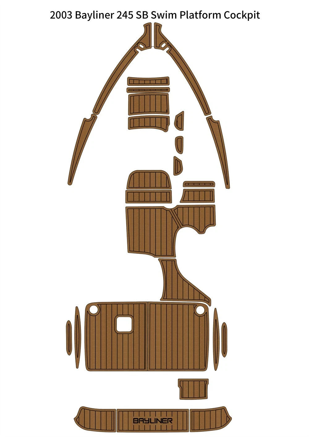 EVA Foam Teak Deck Flooring Mat for Bayliner 245 SB (2003)