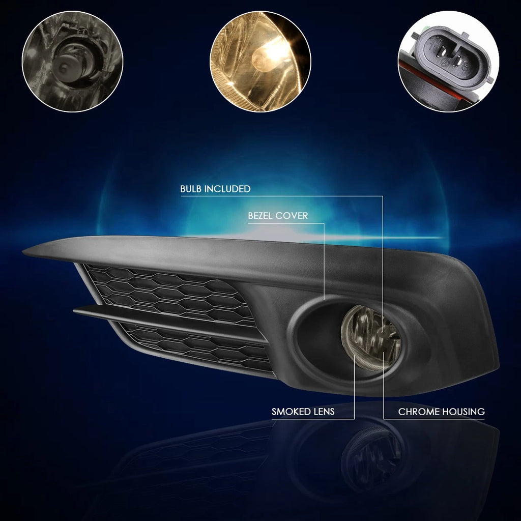 Fog Lights for Honda Civic FC (2016) - Smoked Lens, Bezel Grill, Switch