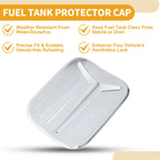 Fuel Tank Door Cap for Toyota Prius (2019–2023) Chrome Silver Tone