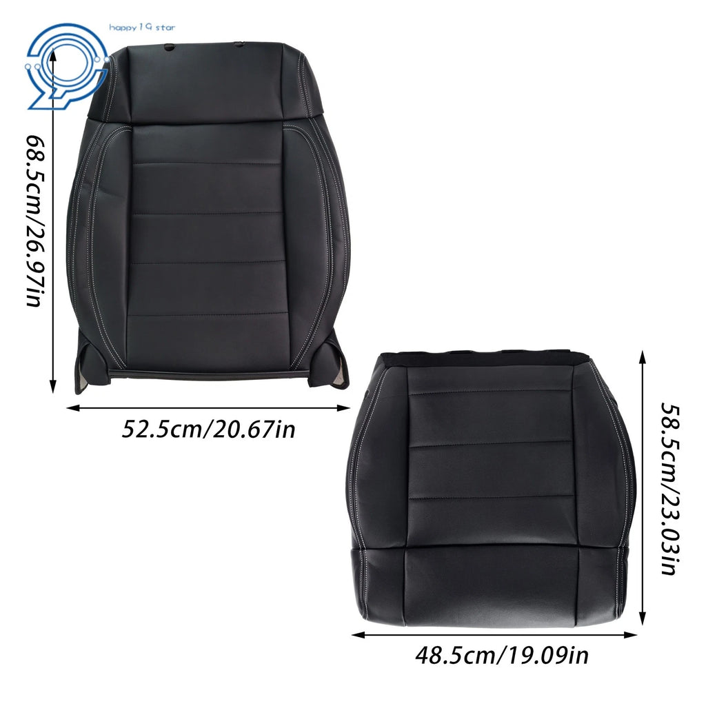 Driver Bottom Back Seat Cover for Jeep Wrangler (2007–2012) Leather Black