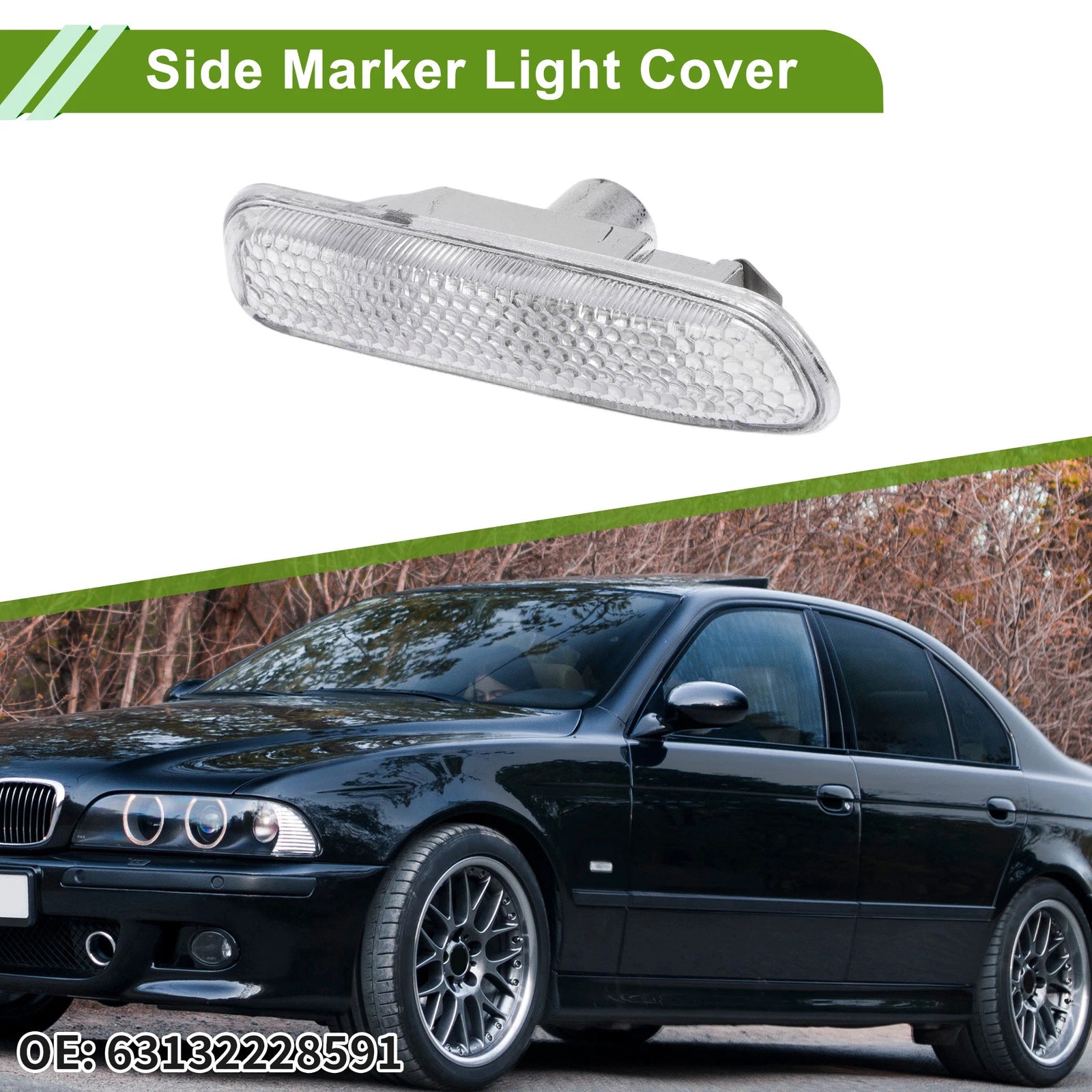Left Side Marker Light Cover for BMW E46 4DR (1999–2001) No. 63132228591