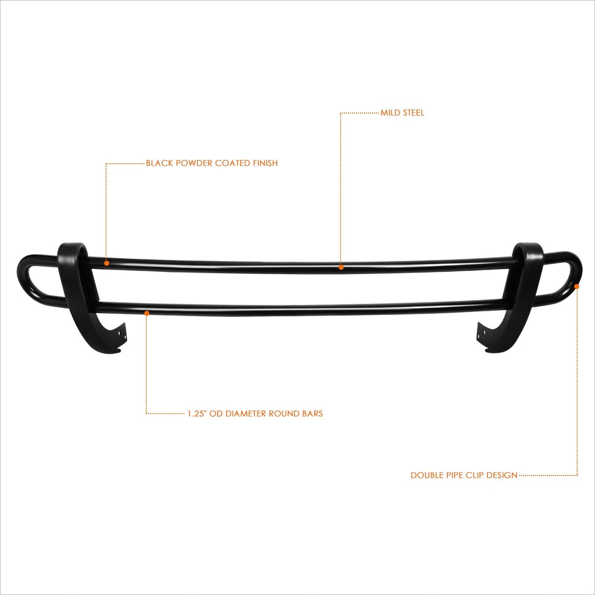 Rear Bumper Protector for Lexus RX330/RX350/RX400H (2004–2009) 1.25" OD Black Coated