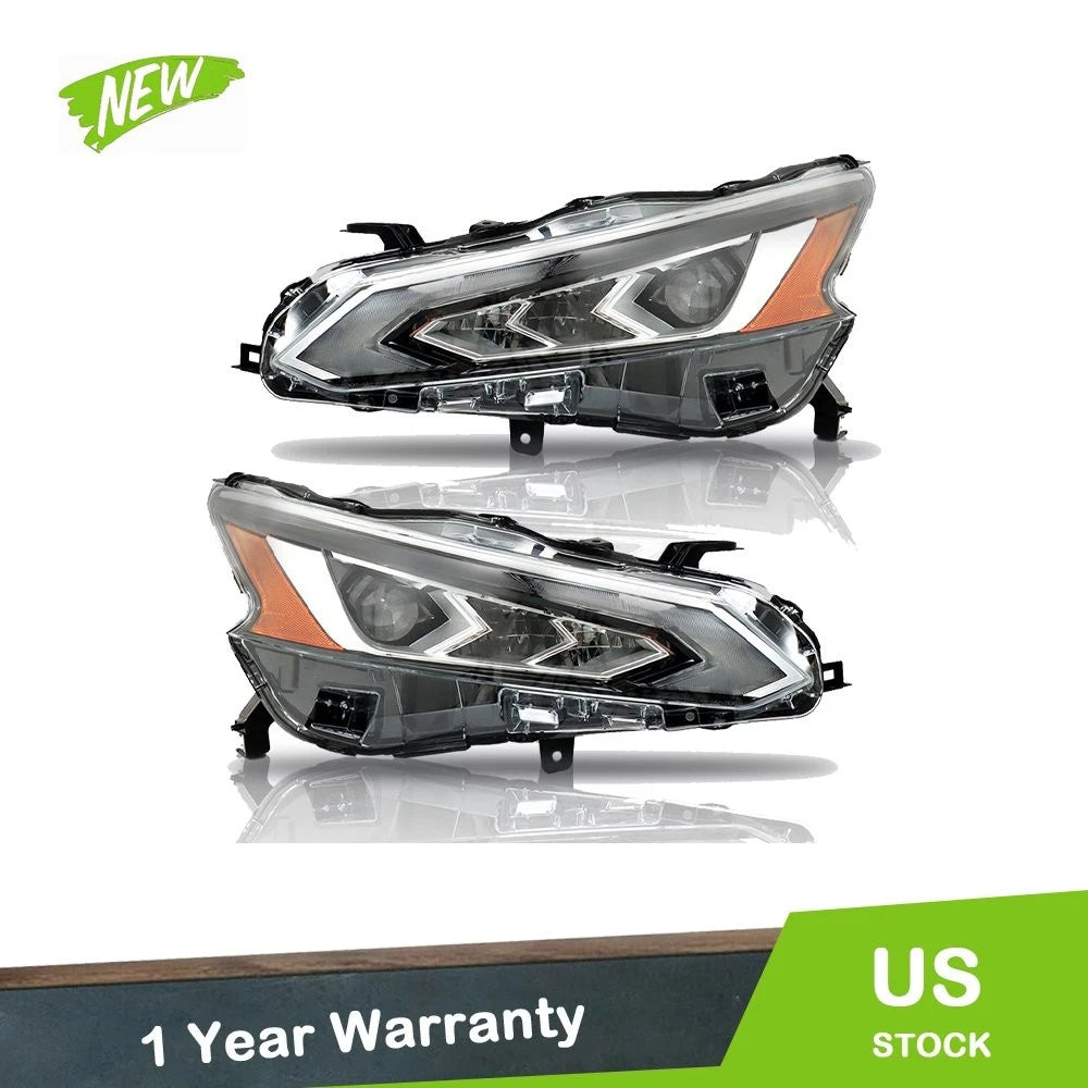 Chrome Headlight Assembly for Nissan Altima (2019–2021)