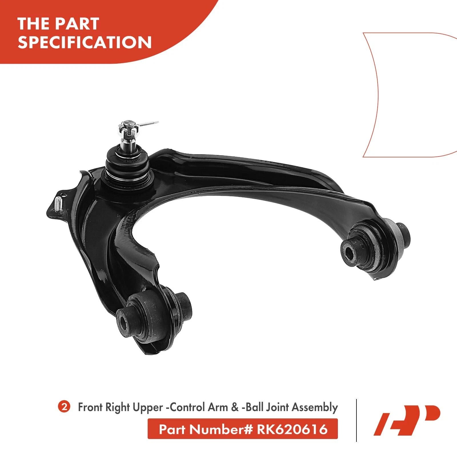 Set of 4 Front Upper Control Arms & Tie Rod Ends for Honda Accord (2003–2007)