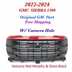 Front Upper Bumper Grille for GMC Sierra 1500 (2022–2024) Volcanic Red MET 37