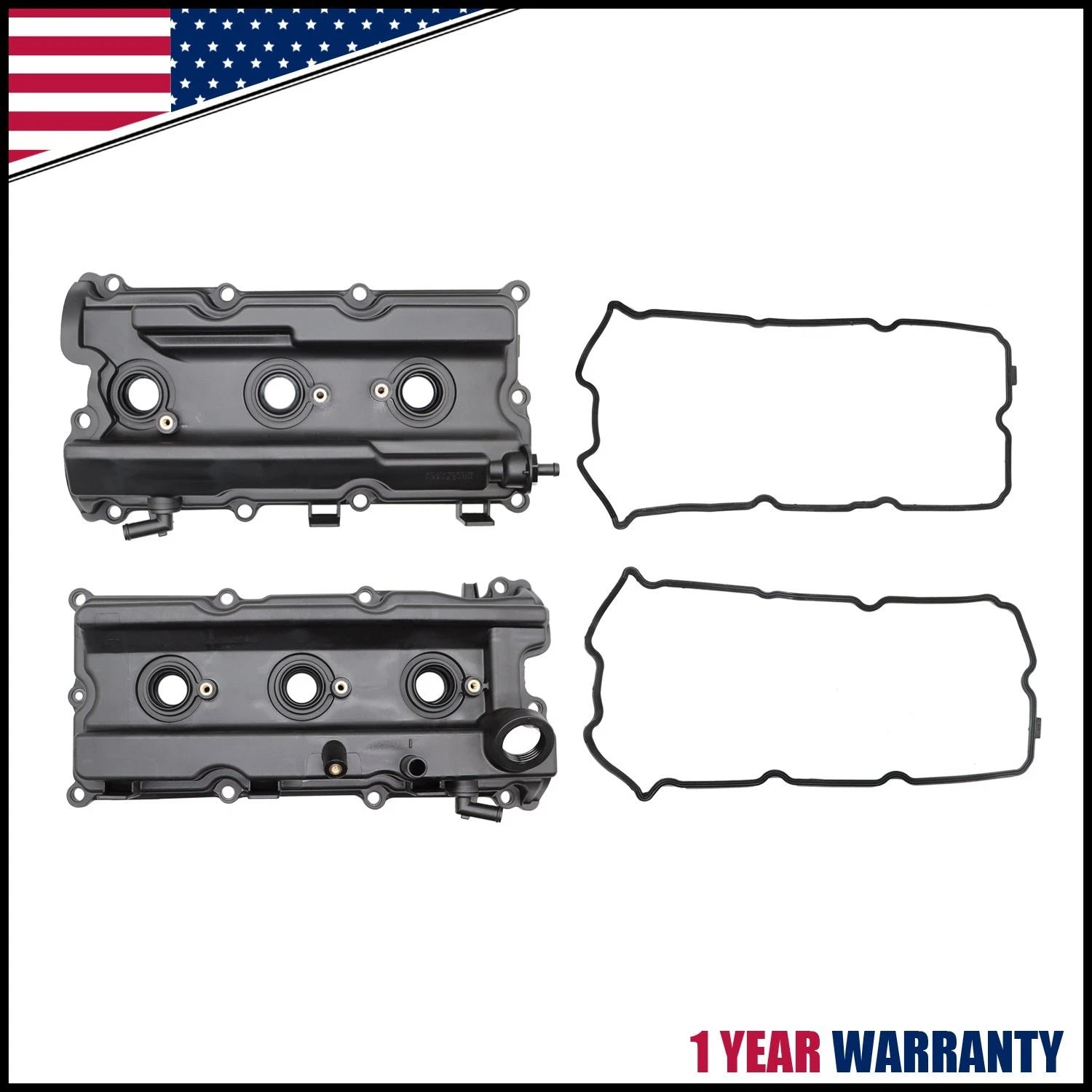 2X Engine Cylinder Head Valve Cover for Nissan Frontier Pathfinder Xterra (2005–2019)