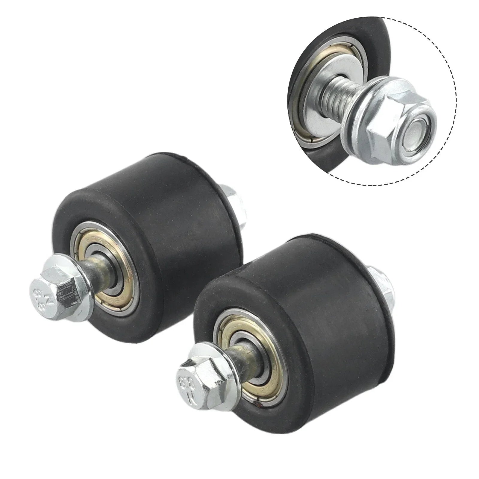 2x 8mm Motorcycle Chain Roller for Raptor YFM350 Upper/Lower Swingarm
