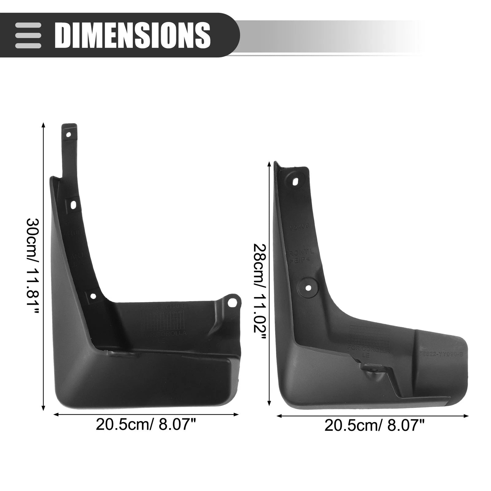 Set of 4 Mud Flaps  