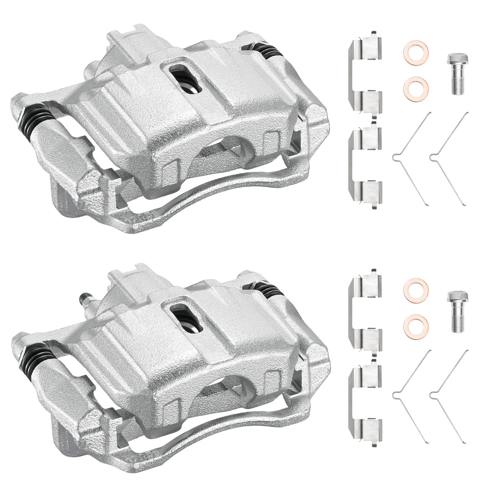 Front Disc Brake Calipers with Brackets for 2012–2015 Honda Civic (2 Pack)