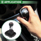 6 Speed Shift Knob with Cover for Audi A3 8P (2003–2013) Chrome Red Black