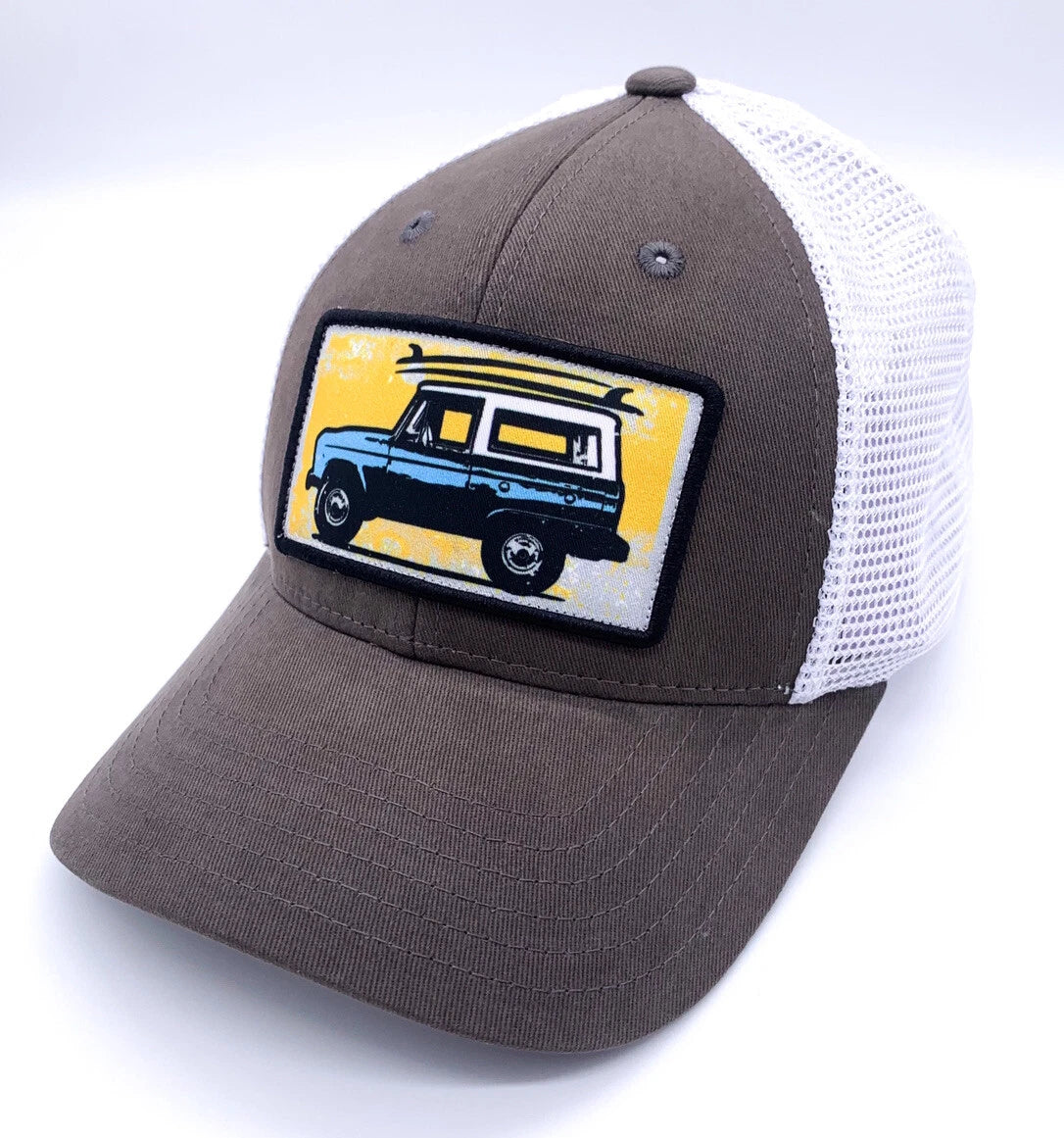 Ford Bronco Hat Cap Brown Blue Embroidered Patch Mesh Back for Bronco (2021–2024)