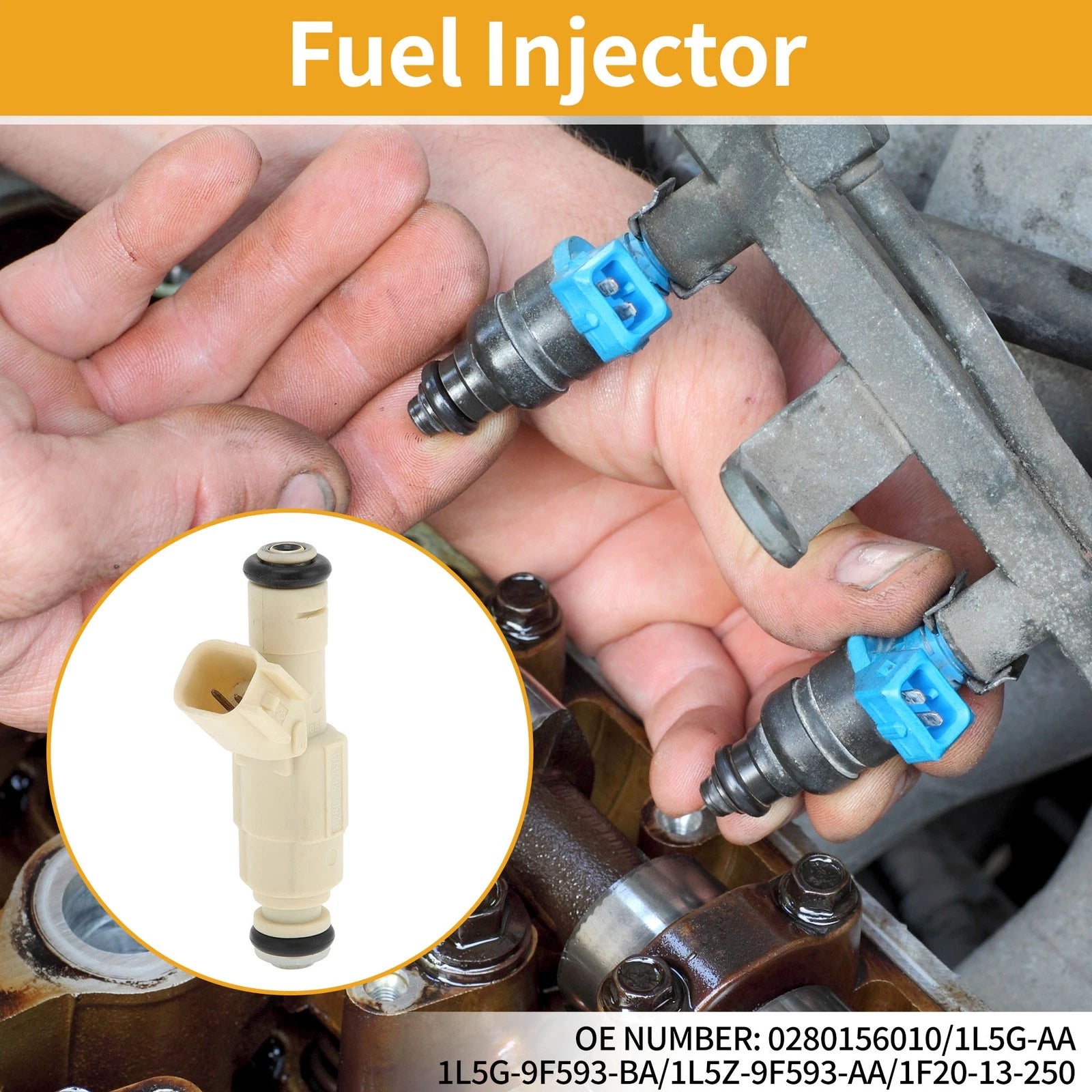 1 Pc Fuel Injector No.0280156010 for Ford Ranger (2001–2003)