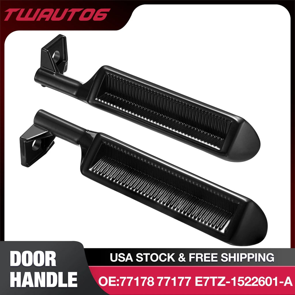 Set of 2 Black Metal Inside Door Handles LH RH for Ford F-100 (1981–1982)