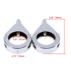 Turn Signal Indicator Relocation Fork Clamp for Honda Kawasaki (41mm, Chrome)