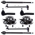 Set of 8 Front Wheel Bearing Hub Tie Rod Ends for Dodge Grand Caravan (2008–2016)