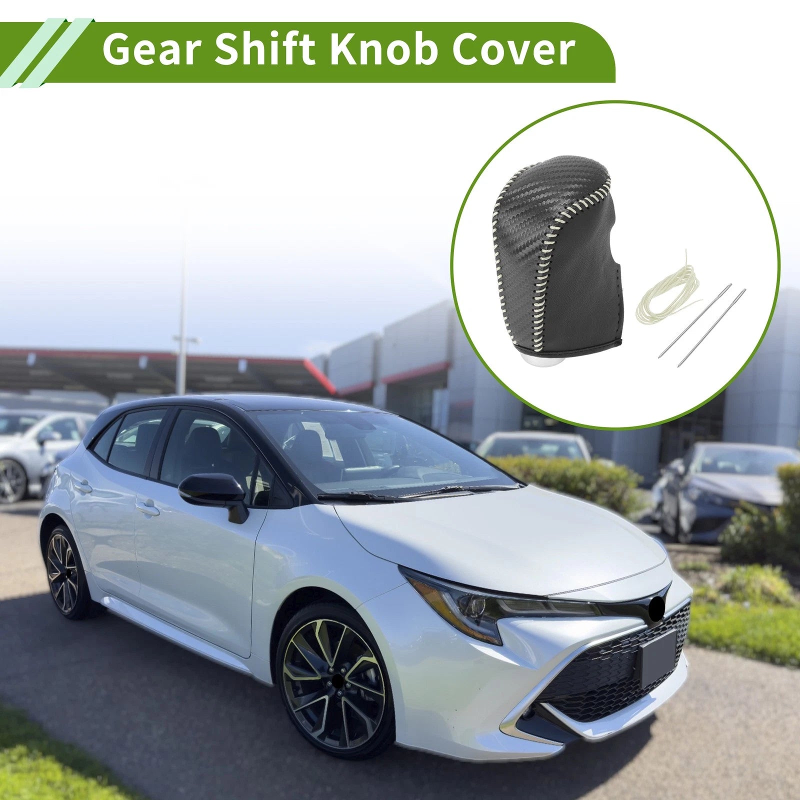 Gear Shift Knob Cover for Nissan Altima (2013–2018) Black Carbon Fiber