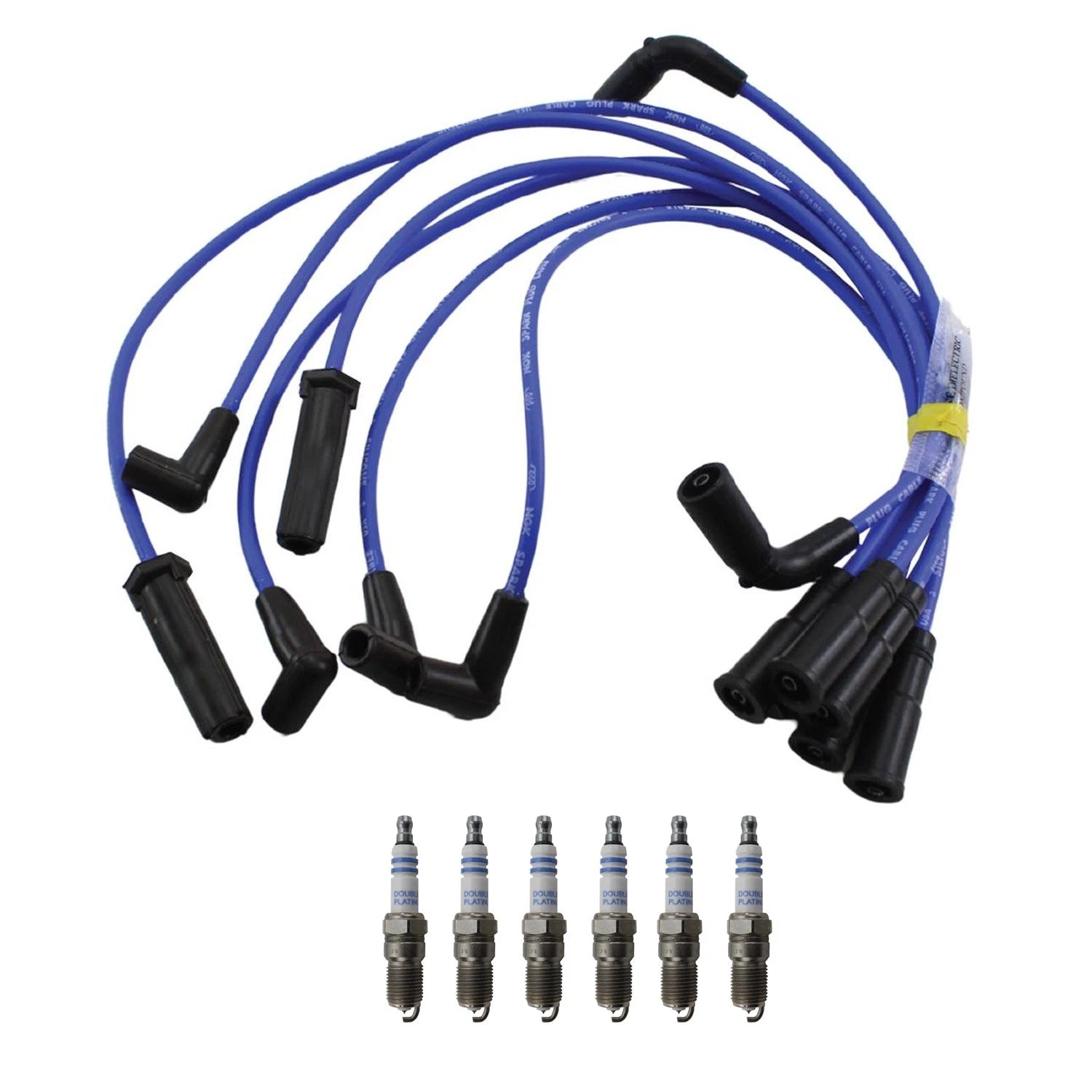 NGK Wire Set & Bosch 6 Double Platinum Spark Plugs for Express 1500 (1996–2002)