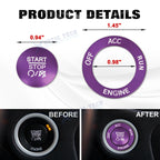 Push Start Stop Button Cover Trim Kit for Dodge Charger (2015-2023)