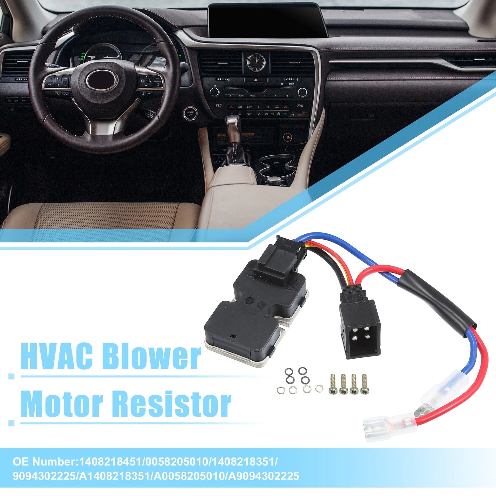 HVAC Heater Blower Motor Resistor for Mercedes-Benz S320 S420 S500 (1994–1999)