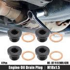 Set of 4 M18x1.5 Engine Oil Drain Plug Screws with Gasket for BMW Mazda