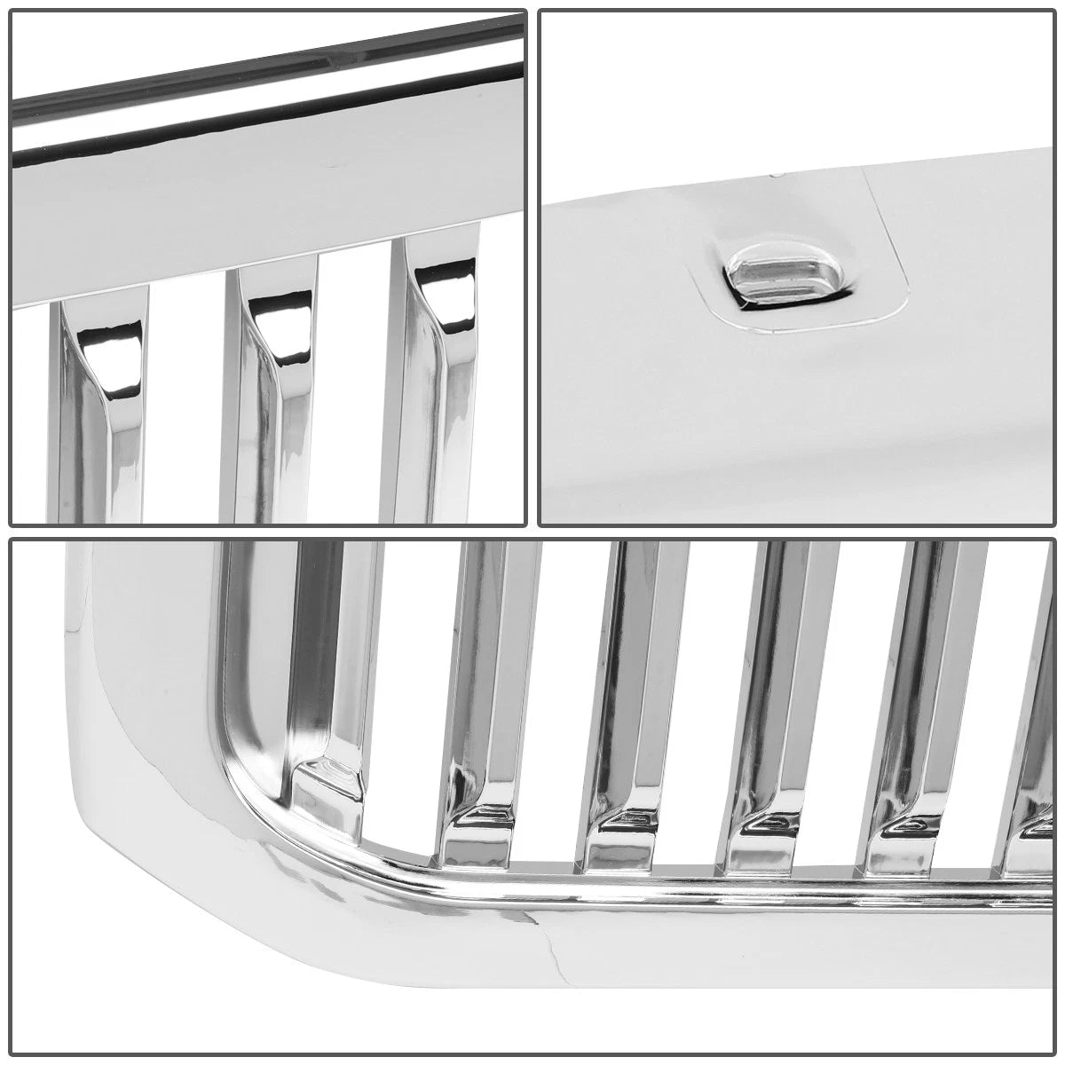 Chrome Front Upper Bumper/Hood Grill/Frame for F-Series Super Duty (1999–2004)