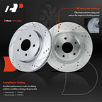 Set of 4 Drilled Brake Rotors for Chevy Corvette (2005–2013)