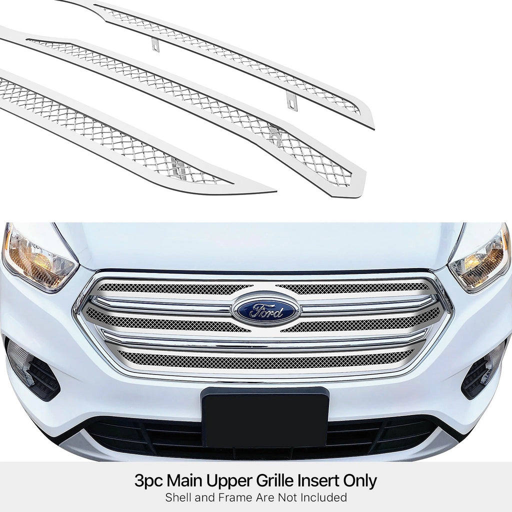 Stainless Steel Chrome Mesh Grille Insert for Ford Escape (2017-2019)
